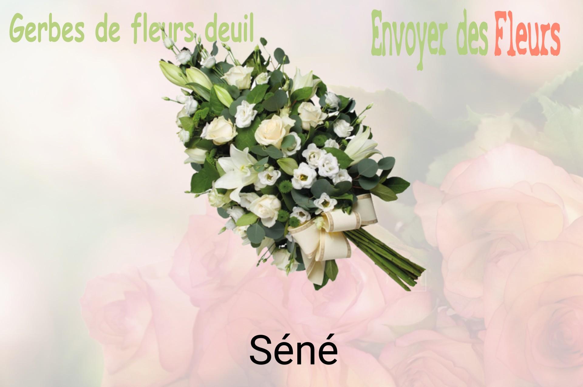 Gerbe de fleurs de deuil livrée à Séné